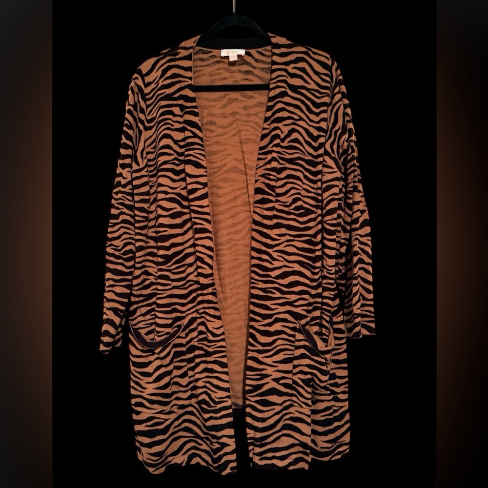 Belle by Kim Gravel Animal Print Cardigan